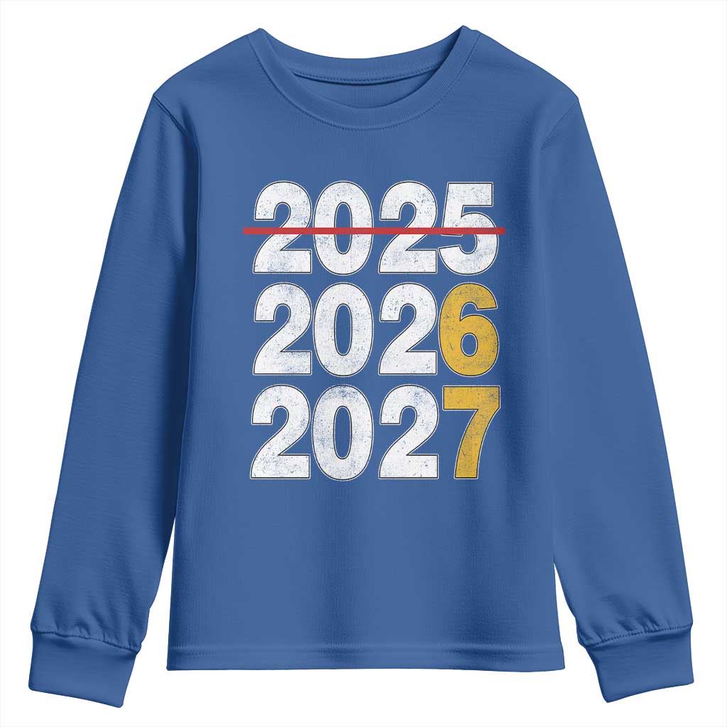Funny 67 New Year Youth Sweatshirt Happy New Year 2026 2027 Six Seven Meme TS11 Royal Blue Print Your Wear