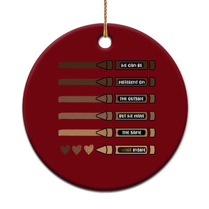Melanin Black Teacher Ceramic Ornament We Can Be Different On The Outside But We Have The Same Heart Inside TS11 1pc Red Print Your Wear