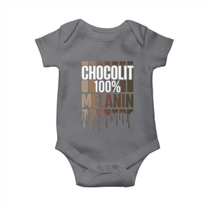 Funny Chocolit 100% Baby Onesie African American Melanin Black Pride TS11 Charcoal Print Your Wear