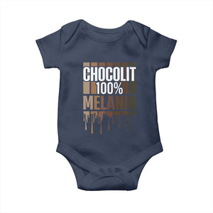 Funny Chocolit 100% Baby Onesie African American Melanin Black Pride TS11 Navy Print Your Wear