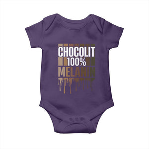 Funny Chocolit 100% Baby Onesie African American Melanin Black Pride TS11 Purple Print Your Wear