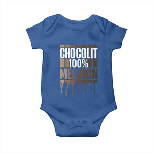 Funny Chocolit 100% Baby Onesie African American Melanin Black Pride TS11 Royal Blue Print Your Wear