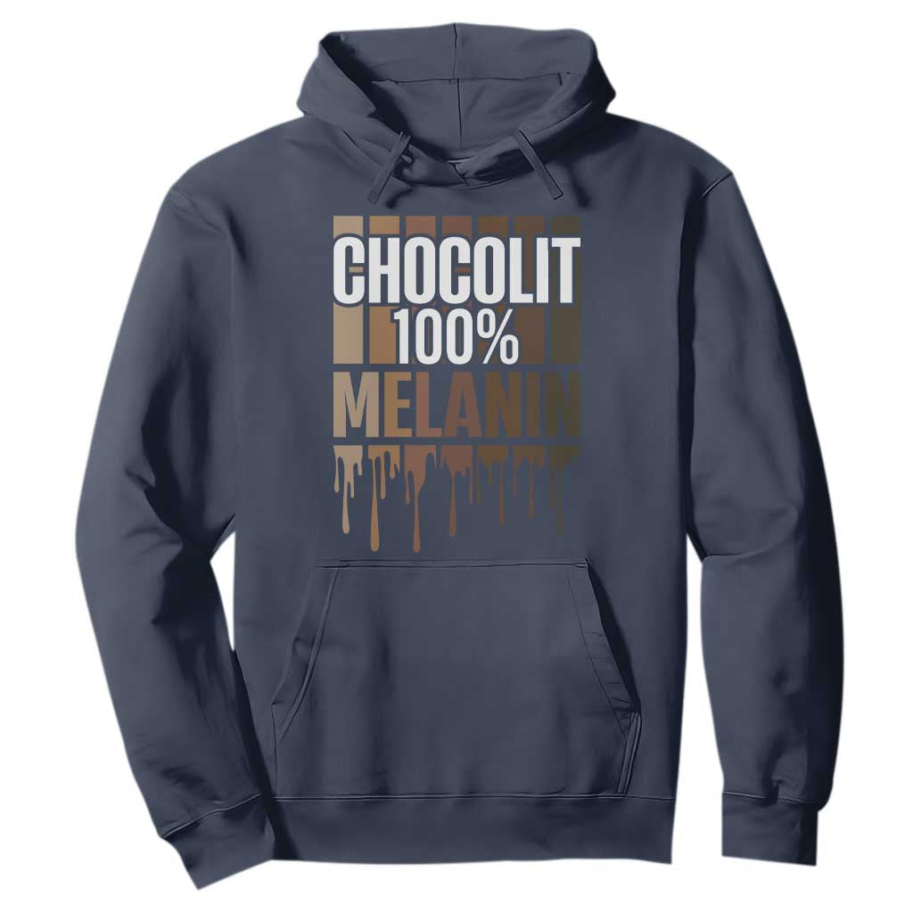 Funny Chocolit 100% Hoodie African American Melanin Black Pride TS11 Navy Print Your Wear
