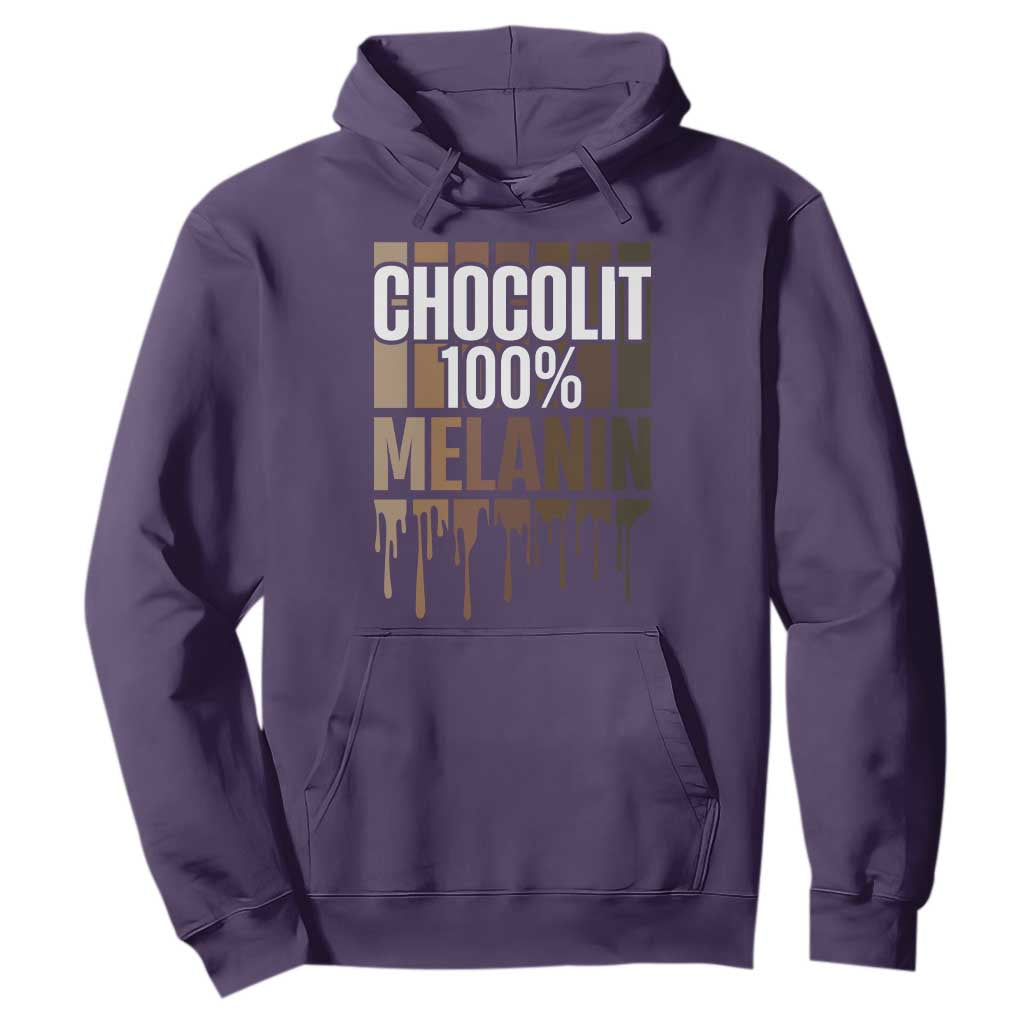 Funny Chocolit 100% Hoodie African American Melanin Black Pride TS11 Purple Print Your Wear