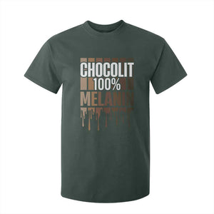 Funny Chocolit 100% T Shirt For Kid African American Melanin Black Pride TS11 Dark Forest Green Print Your Wear