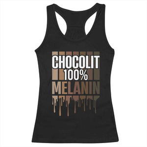 Funny Chocolit 100% Racerback Tank Top African American Melanin Black Pride TS11 Black Print Your Wear