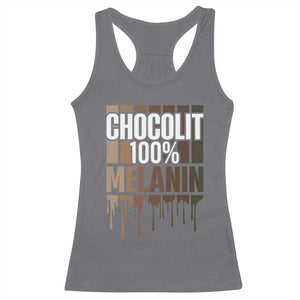 Funny Chocolit 100% Racerback Tank Top African American Melanin Black Pride TS11 Charcoal Print Your Wear