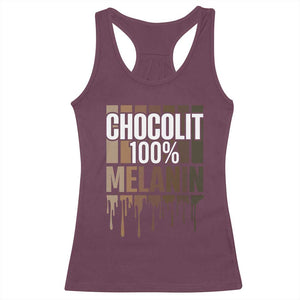 Funny Chocolit 100% Racerback Tank Top African American Melanin Black Pride TS11 Maroon Print Your Wear