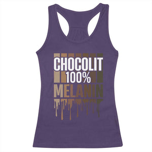 Funny Chocolit 100% Racerback Tank Top African American Melanin Black Pride TS11 Purple Print Your Wear