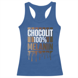 Funny Chocolit 100% Racerback Tank Top African American Melanin Black Pride TS11 Royal Blue Print Your Wear