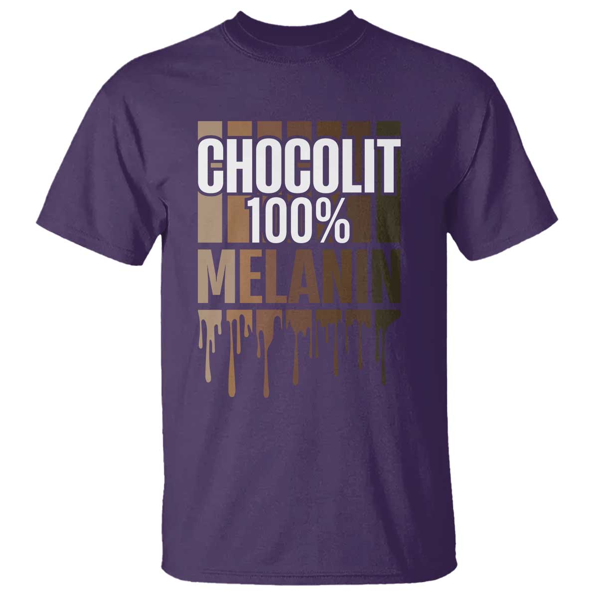 Funny Chocolit 100% T Shirt African American Melanin Black Pride TS11 Purple Print Your Wear
