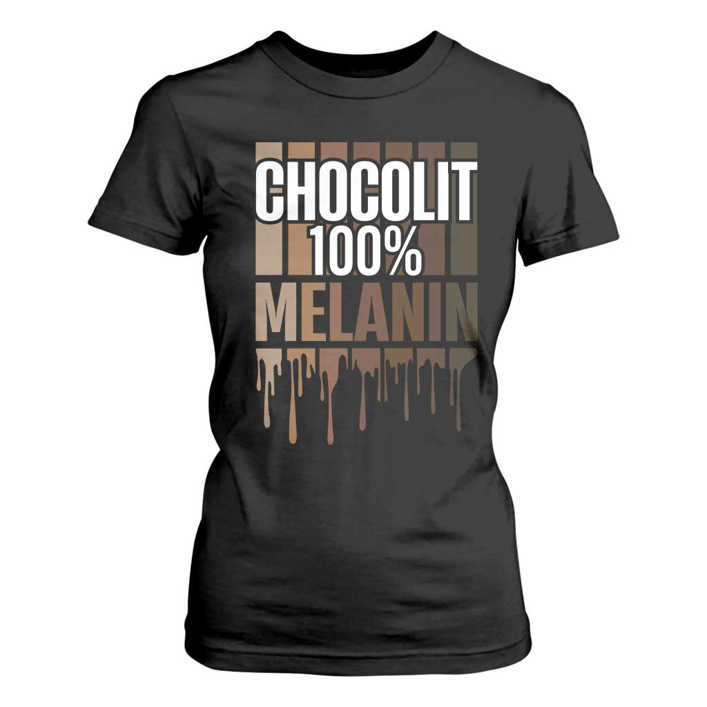 Funny Chocolit 100% T Shirt For Women African American Melanin Black Pride TS11 Black Print Your Wear