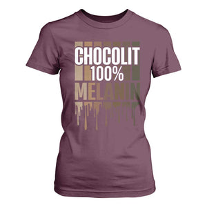 Funny Chocolit 100% T Shirt For Women African American Melanin Black Pride TS11 Maroon Print Your Wear