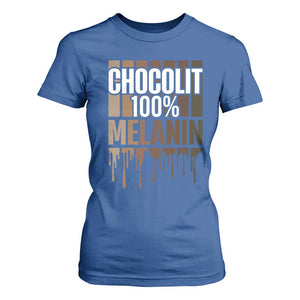 Funny Chocolit 100% T Shirt For Women African American Melanin Black Pride TS11 Royal Blue Print Your Wear
