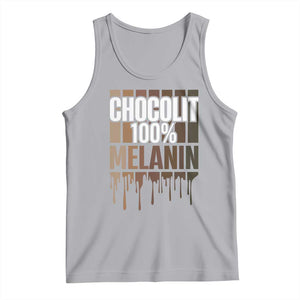 Funny Chocolit 100% Tank Top African American Melanin Black Pride TS11 Athletic Heather Print Your Wear