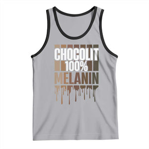 Funny Chocolit 100% Tank Top African American Melanin Black Pride TS11 Athletic Heather Black Print Your Wear