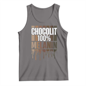 Funny Chocolit 100% Tank Top African American Melanin Black Pride TS11 Deep Heather Print Your Wear