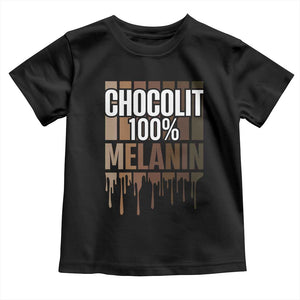Funny Chocolit 100% Toddler T Shirt African American Melanin Black Pride TS11 Black Print Your Wear