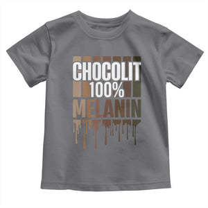 Funny Chocolit 100% Toddler T Shirt African American Melanin Black Pride TS11 Charcoal Print Your Wear