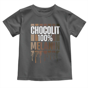 Funny Chocolit 100% Toddler T Shirt African American Melanin Black Pride TS11 Dark Heather Print Your Wear