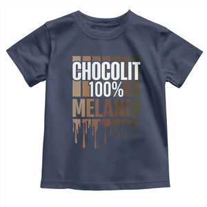 Funny Chocolit 100% Toddler T Shirt African American Melanin Black Pride TS11 Navy Print Your Wear