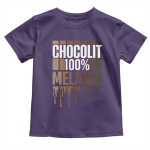 Funny Chocolit 100% Toddler T Shirt African American Melanin Black Pride TS11 Purple Print Your Wear