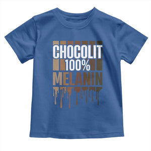 Funny Chocolit 100% Toddler T Shirt African American Melanin Black Pride TS11 Royal Blue Print Your Wear