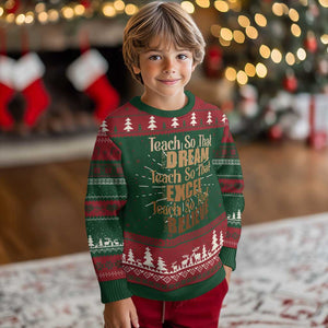 Teach So That They Can Dream Excel Believe Ugly Christmas Sweater Teacher Black History TS11 Christmas Print Your Wear