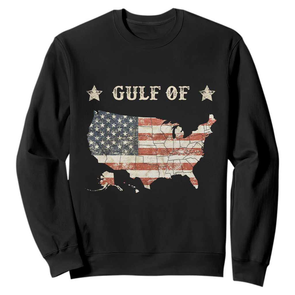Trump 2025 Gulf Of USA American Flag Sweatshirt TS11 Black Print Your Wear
