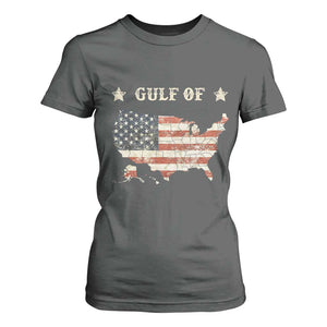 Trump 2025 Gulf Of USA American Flag T Shirt For Women TS11 Dark Heather Print Your Wear