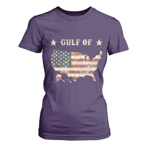 Trump 2025 Gulf Of USA American Flag T Shirt For Women TS11 Purple Print Your Wear