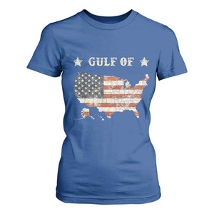 Trump 2025 Gulf Of USA American Flag T Shirt For Women TS11 Royal Blue Print Your Wear