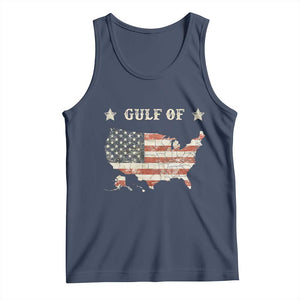 Trump 2025 Gulf Of USA American Flag Tank Top TS11 Navy Print Your Wear