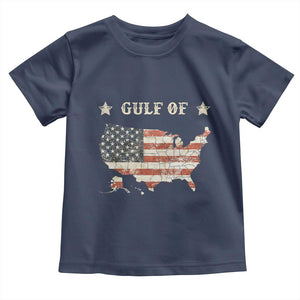 Trump 2025 Gulf Of USA American Flag Toddler T Shirt TS11 Navy Print Your Wear