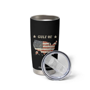 Trump 2025 Gulf Of USA American Flag Tumbler Cup TS11 Print Your Wear