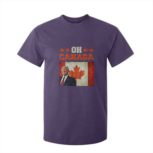 Funny Trump 2025 Oh Canada T Shirt For Kid Vintage Canadian Flag TS11 Purple Print Your Wear