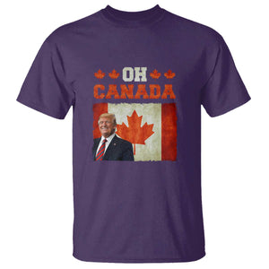 Funny Trump 2025 Oh Canada T Shirt Vintage Canadian Flag TS11 Purple Print Your Wear