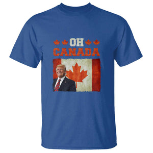 Funny Trump 2025 Oh Canada T Shirt Vintage Canadian Flag TS11 Royal Blue Print Your Wear