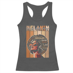 Melanin Every Shade Slays Racerback Tank Top Melanin Afro Queen African American Pride TS11 Dark Heather Print Your Wear