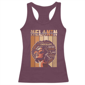 Melanin Every Shade Slays Racerback Tank Top Melanin Afro Queen African American Pride TS11 Maroon Print Your Wear