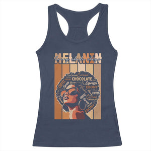 Melanin Every Shade Slays Racerback Tank Top Melanin Afro Queen African American Pride TS11 Navy Print Your Wear