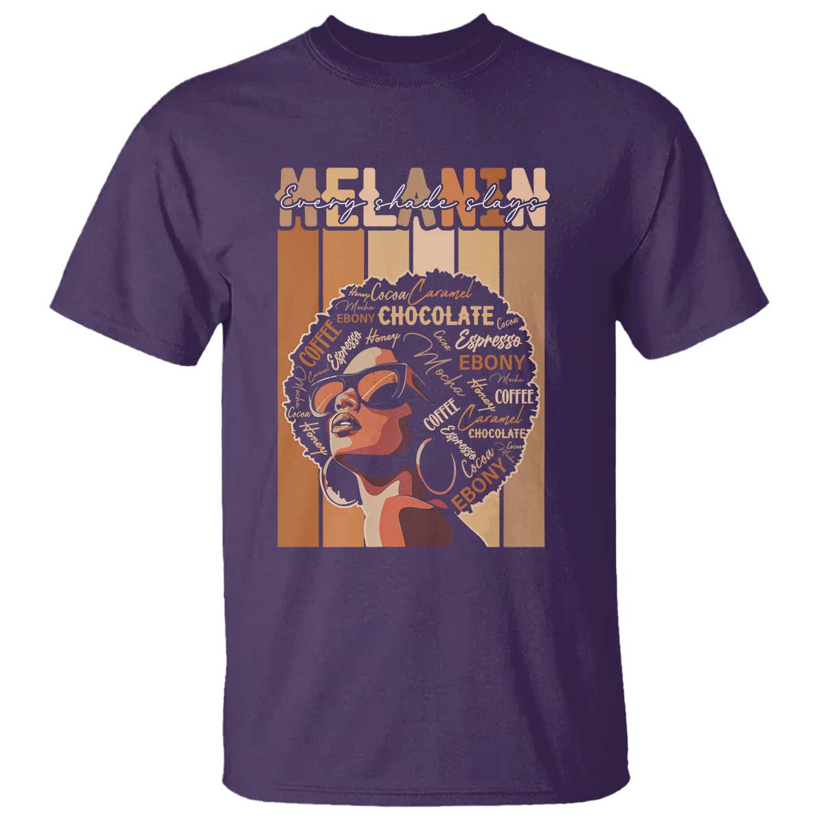 Melanin Every Shade Slays T Shirt Melanin Afro Queen African American Pride TS11 Purple Print Your Wear