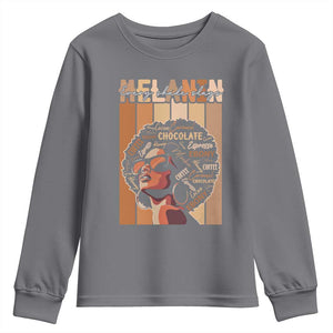 Melanin Every Shade Slays Youth Sweatshirt Melanin Afro Queen African American Pride TS11 Charcoal Print Your Wear