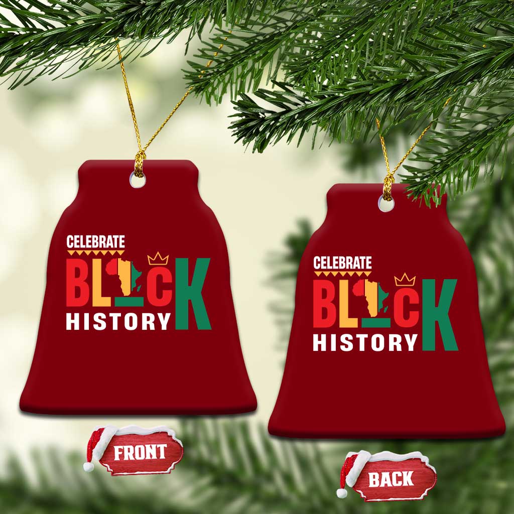 Celebrate Black History Ceramic Ornament African American History Africa Map TS11 Print Your Wear