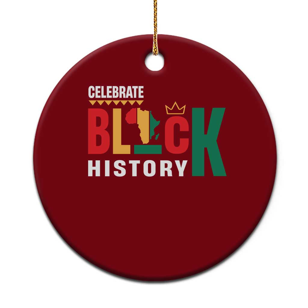 Celebrate Black History Ceramic Ornament African American History Africa Map TS11 1pc Red Print Your Wear