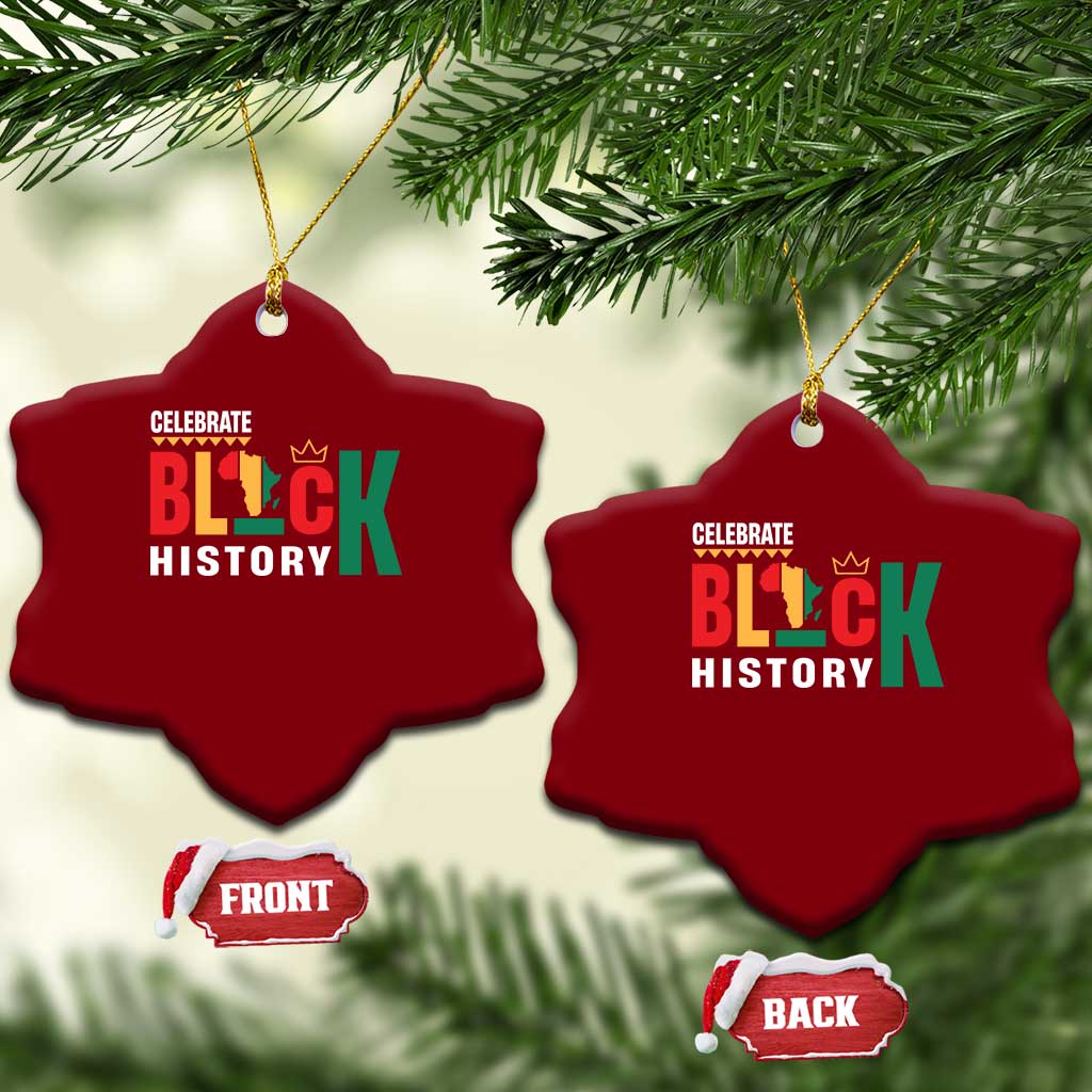 Celebrate Black History Ceramic Ornament African American History Africa Map TS11 Print Your Wear