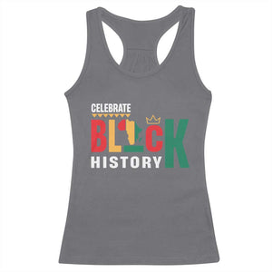 Celebrate Black History Racerback Tank Top African American History Africa Map TS11 Charcoal Print Your Wear