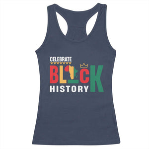 Celebrate Black History Racerback Tank Top African American History Africa Map TS11 Navy Print Your Wear