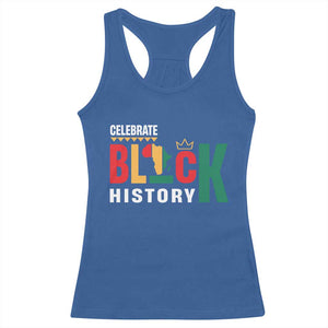 Celebrate Black History Racerback Tank Top African American History Africa Map TS11 Royal Blue Print Your Wear