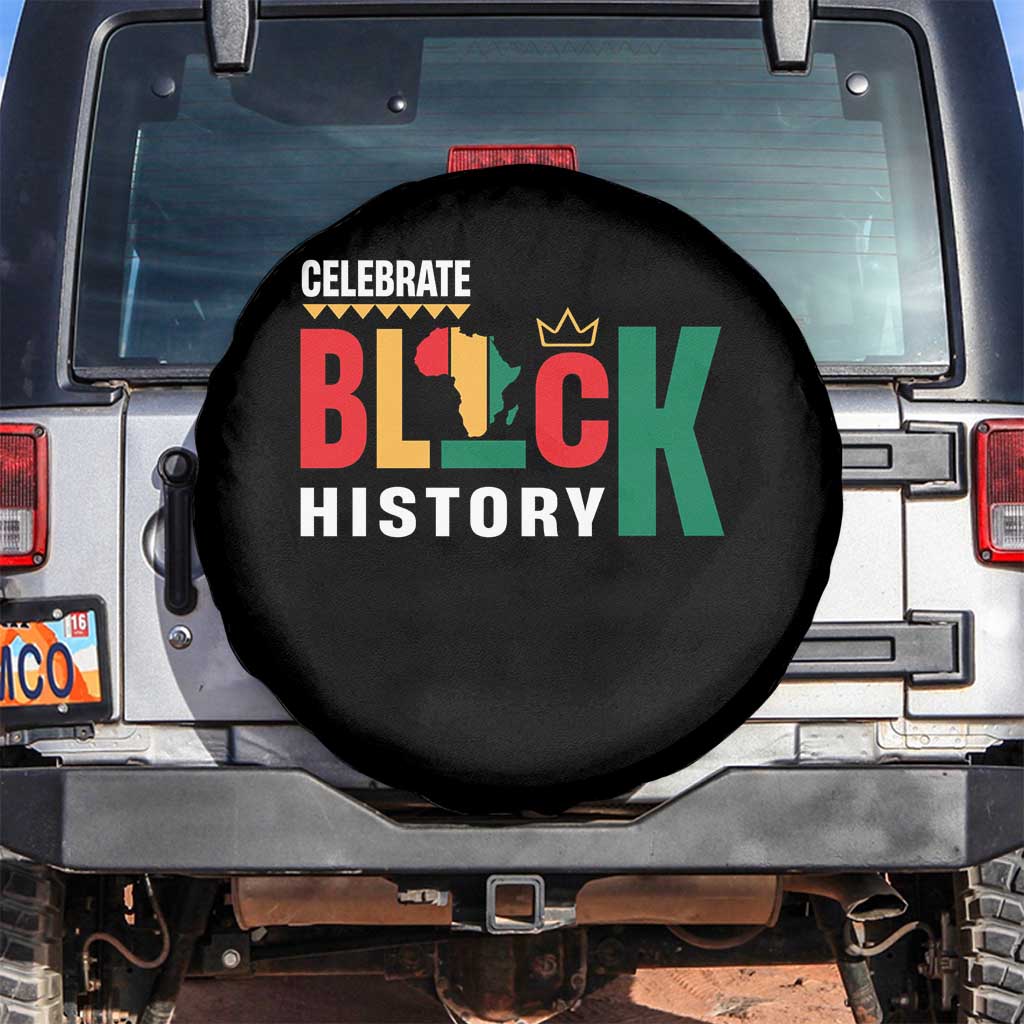 Celebrate Black History Spare Tire Cover African American History Africa Map TS11 No hole Black Print Your Wear